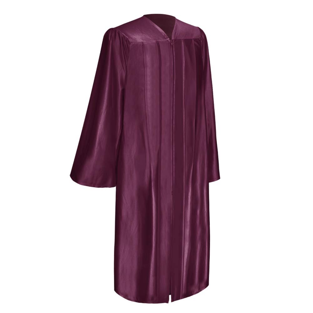 Endea Church Shiny Choir Robe (42 (4'9" - 4'11"), Maroon)