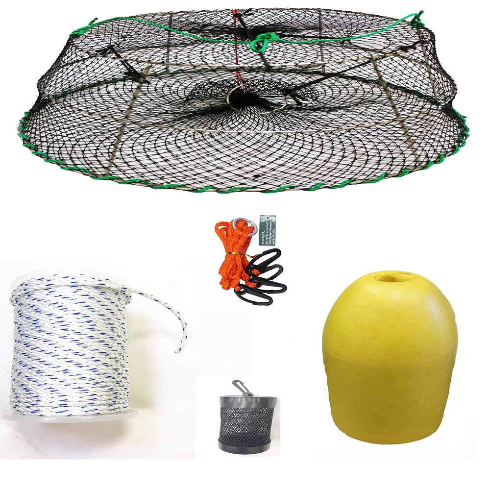 KUFA Sports Tower Style Stainless Steel Prawn Trap with Prawn Trap Accessory Combo (CT77+PNS1+HA2)