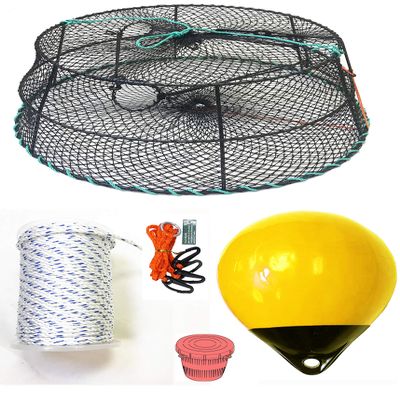 KUFA Sports Tower Style Prawn Trap with Vinyl Coated Prawn Trap Accessory Combo(CT79+PAS38Y+HA2)
