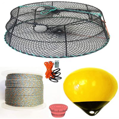 KUFA Sports Tower Style Vinyl Coated Prawn Trap with Prawn Trap Accessory Combo(CT79+PAL30Y+HA2)