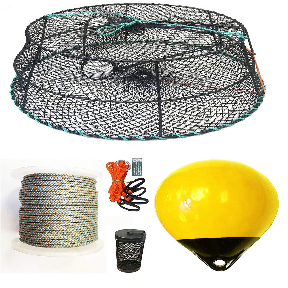 KUFA Sports Vinyl Coated Tower Style Prawn Trap with Prawn Trap Accessory Combo(CT79+PHL30Y+HA2)