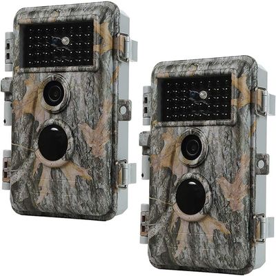 Folgtek 2 Pack Trail Cameras Hunting Cam 64MP 1296P with No-Glowing Infrared Night Vision Motion Activated, Short Trigger Time, 2.4" LED Screen IP66 Waterproof & Password Protected for Outdoor