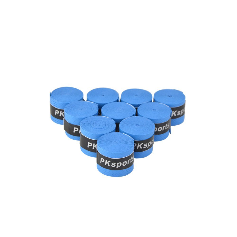 AMEYXGS Overgrip Sweatband Bow Handle Absorb Sweat Non-SlipGrip Stretchy Tape Band Self Adhesive Sticky (3 Pack Blue)