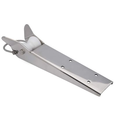 Lewmar Bow Roller for Fluke Anchors 5-12 lbs., Stainless Steel Construction, Derlin Rollers, Measures 3-1/2" W x 15" L, Easy Installation, mounting Hardware not Included - 2020202333