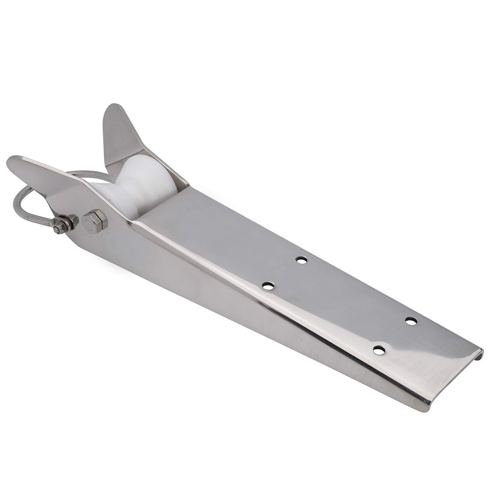 Lewmar Bow Roller for Fluke Anchors 5-12 lbs., Stainless Steel Construction, Derlin Rollers, Measures 3-1/2" W x 15" L, Easy Installation, mounting Hardware not Included - 2020202333