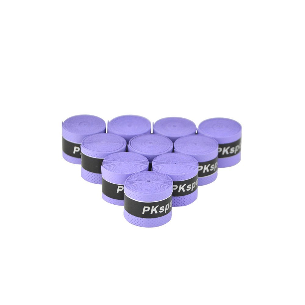 AMEYXGS Overgrip Sweatband Bow Handle Absorb Sweat Non-SlipGrip Stretchy Tape Band Self Adhesive Sticky (3 Pack Purple)