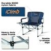 iClimb Heavy Duty Compact Camping Folding Mesh Chair with Side Table and Handle (Navy) view 4