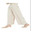 Tronjori Women High Waist Casual Wide Leg Long Palazzo Pants Trousers Regular Size(S,Summer Beige) view 1