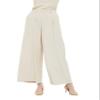 Tronjori Women High Waist Casual Wide Leg Long Palazzo Pants Trousers Regular Size(S,Summer Beige) view 2