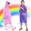 Acamifashion Children Raincoat Kids Impermeable Cover Poncho Rainwear Waterproof Hooded Capa - Purple view 4
