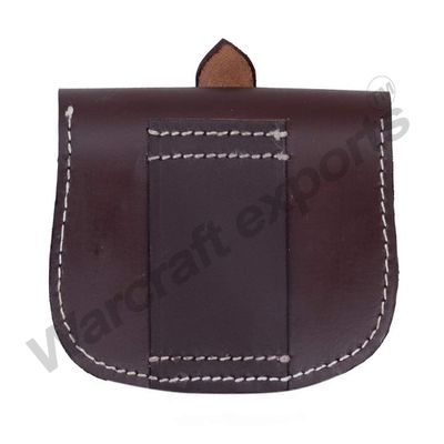 British WWII Army Sam Pouch for Sam Browne Belt - Black-Tan-Brown Color (Dark Brown)