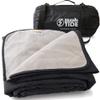 BRAWNTIDE Large Outdoor Waterproof Blanket - Extra Thick Fleece, Warm, Windproof, Sandproof, Ideal for Camping, Picnics, Grass, Stadiums, Travel, Hiking, Pets, Dogs, Concerts, Car, SUV, Truck (Black) view 1