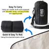 BRAWNTIDE Large Outdoor Waterproof Blanket - Extra Thick Fleece, Warm, Windproof, Sandproof, Ideal for Camping, Picnics, Grass, Stadiums, Travel, Hiking, Pets, Dogs, Concerts, Car, SUV, Truck (Black) view 4