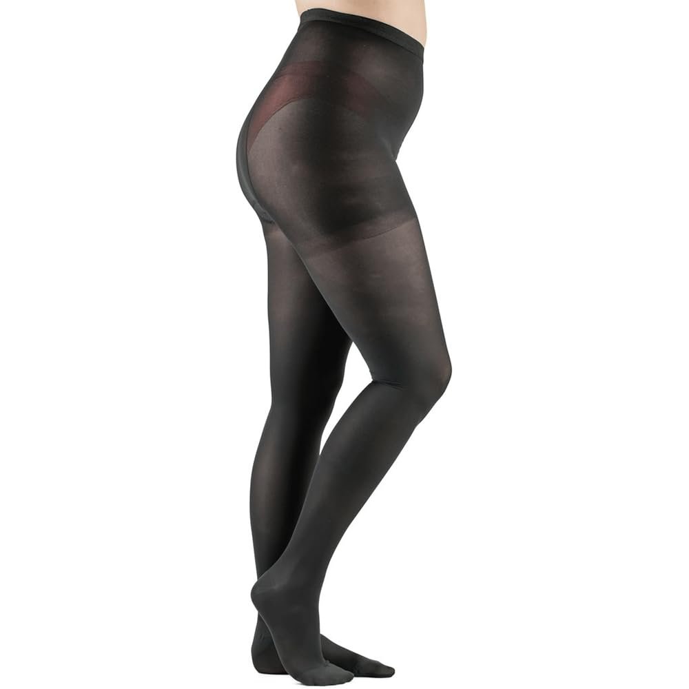 Actifi 15-20 mmHg Knee High Sheer Compression Socks for Women, Closed Toe, Breathable Fabric - Best for Athletic Running, Cycling and Fatigue Relief - Medium, Black