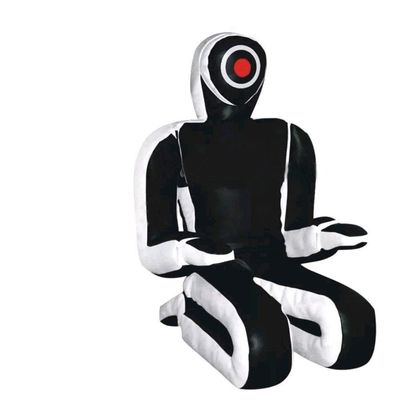 Bestzo MMA Martial Arts Brazilian Grappling Dummy Wrestling Grappling Dummy Black,Throwing Dummy for Karate,Boxing Training - Unfilled (Synthetic Leather Black/White, 48 Inches (4 FT))