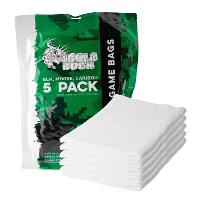 Koola Buck Game Bags Hunting | 5 Pack Elk Game Bags | Game Bag Elk | Breathable & Stretchable Meat Bags | Hunting Gear Accessories, Equipment, & Essentials | Deer, Elk & Moose