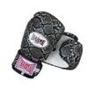 THAISMAI Muay Thai Style Boxing Gloves Python Skin Pattern with Polyurethane Synthetic Leather Material Black Color (14) view 1