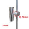 Brocraft Boat T-TOP Rod Holder/Clamp-On Rod Holder - Silver Aluminum - Degree Adjustable - Fits 1" to 2" O.D. Pipe view 3