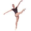 FR DUVAL Women's Cap Sleeve Couture Leotard Edith, Black, Large view 2