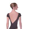 FR DUVAL Women's Cap Sleeve Couture Leotard Edith, Black, Large view 3