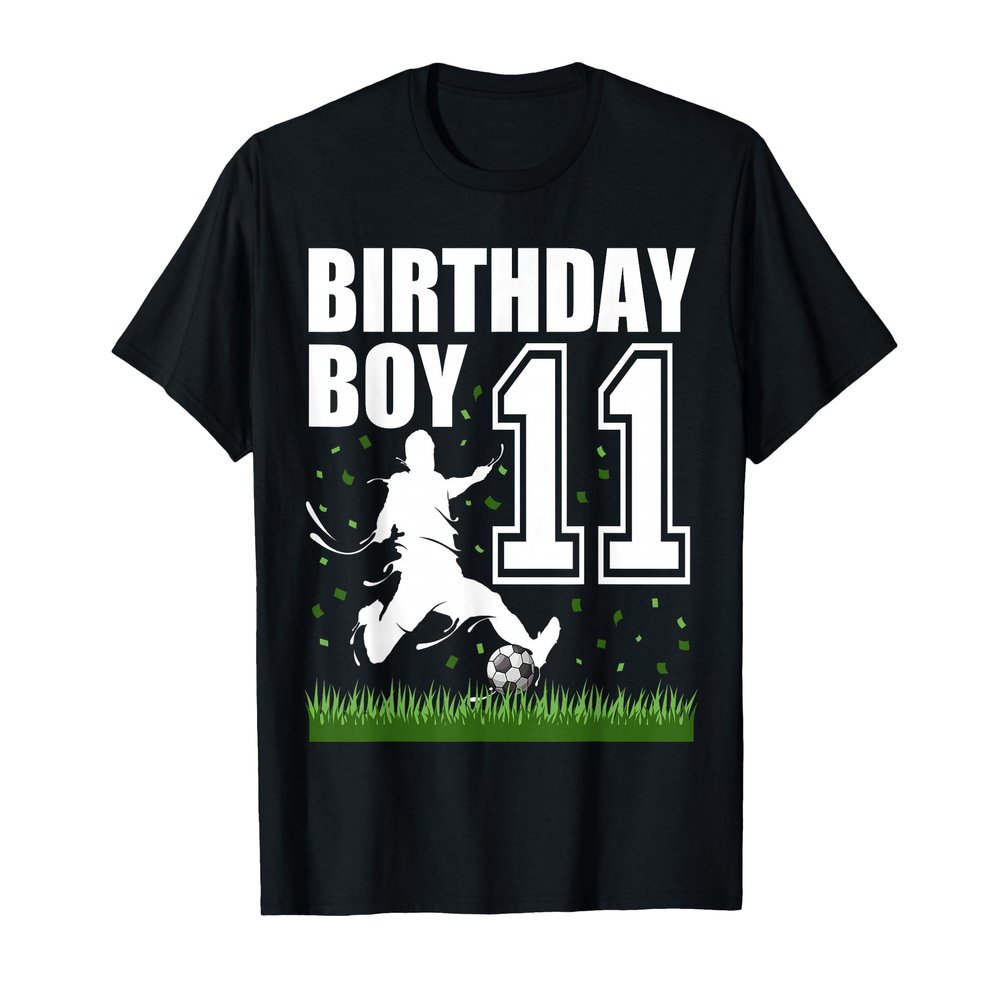 11 Year Old Soccer Birthday Party Theme 11th Gift For Boy T-Shirt