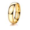 CROWNAL 2mm 4mm 6mm 8mm 10mm Tungsten Silver/Yellow Gold/Rose Gold/Black Wedding Band Ring Men Women Plain Dome Polished Comfort Fit Size 3 To 17 (Gold 6mm,12) view 1