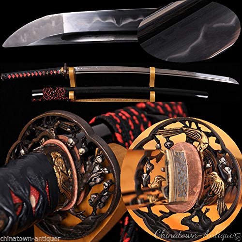GLW Samurai Battle Sword Katana 1095 High Carbon Steel Blade W Clay Tempered #2469