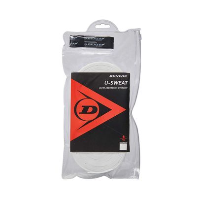 Dunlop Sports U Sweat Overgrip, Roll of 30, White