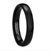 CROWNAL 1mm 2mm 3mm 4mm 5mm 6mm 7mm 8mm Tungsten Silver/Yellow Gold/Rose Gold/Black Wedding Band Ring Men Women Plain Dome Polished Comfort Fit Size 3 To 17 (Black 5mm,13) view 1