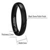 CROWNAL 1mm 2mm 3mm 4mm 5mm 6mm 7mm 8mm Tungsten Silver/Yellow Gold/Rose Gold/Black Wedding Band Ring Men Women Plain Dome Polished Comfort Fit Size 3 To 17 (Black 5mm,13) view 3