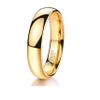 CROWNAL 1mm 2mm 3mm 4mm 5mm 6mm 7mm 8mm Tungsten Silver/Yellow Gold/Rose Gold/Black Wedding Band Ring Men Women Plain Dome Polished Comfort Fit Size 3 To 17 (Gold 3mm,9) view 1