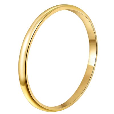 CROWNAL 1mm 2mm 3mm 4mm 5mm 6mm 7mm 8mm Tungsten Silver/Yellow Gold/Rose Gold/Black Wedding Band Ring Men Women Plain Dome Polished Comfort Fit Size 3 To 17 (Gold 1mm,6)