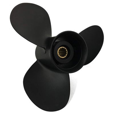 ARKDOZA 3 Blades Aluminum Propeller for Tohatsu Nissan 35/40/50HP Outboard Motor with 13 Spline Tooth Pressed in Rubber Hub 11.1x14