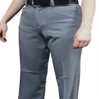 Smitty | BBS-399 | 4-Way Stretch | Womens Baseball Umpire Flat Front Combo Pants | Heather Grey | Elite Official's Choice! (10)