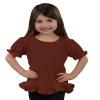 Monag Short Sleeve Ruffle T-Shirt (12-18m, Chocolate) view 2