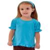 Kids Short Sleeve Ruffle T-Shirt, Girls top (6y, Turquoise) view 2