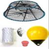 KUFA Sports Vinyl Coated Tower Style Prawn Trap(30"x20"x12"H,Mesh:1-3/4 inch) with Prawn Trap Accessory Combo (CT130+PAS30Y+HA5) view 1