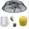 KUFA Sports Vinyl Coated Tower Style Prawn Trap(30"x20"x12"H,Mesh:1-3/4 inch) with Prawn Trap Accessory Combo (CT130+PNS1+HA5) view 1
