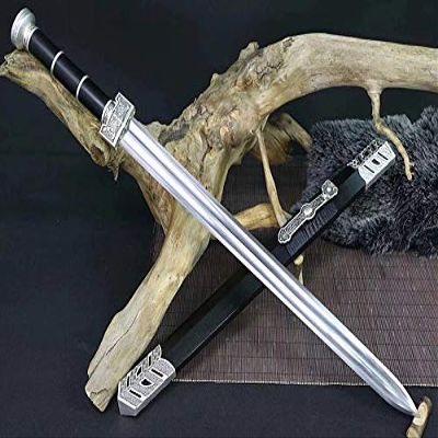 GLW Chinese Han Dynasty Sword Fully Hand-Made 1060 High Carbon Steel Full Tang Blade Water Quenched&Hand Polished Chinese Sword