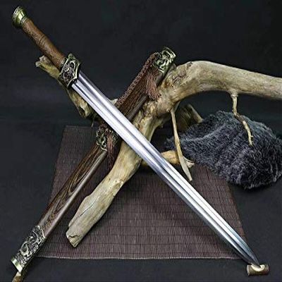 GLW Collecation Sword Fully Hand-Made Home Decoration Chinese Han Dynasty Sword 1060 High Carbon Steel Full Tang Sword Chinese Knife