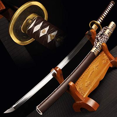 GLW 9260 Spring Steel Katana Handmade Japanese Samurai Sword Funcational Real Katana Full Tang Balde Very Sharp