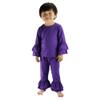 VduanMo Baby Girl's Knit Cotton Ruffled Flare Pants Medium Purple view 4