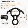 TRIWONDER 50KN Rock Climbing Figure 8 Descender Rescue Belay Device Stop Descender and Carabiner Rock Rappelling Gear (Black + Red) view 2