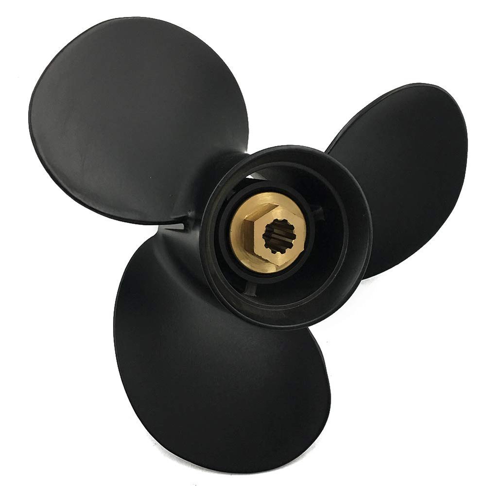 ARKDOZA 10 Spline Tooth Aluminum Propeller for Mercury 9.9HP 15HP 18HP 20HP 25HP Outboards 10 3/8x13