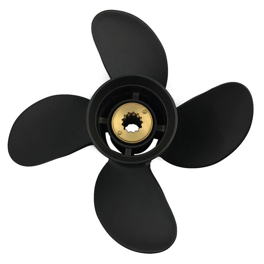 ARKDOZA 4 Blades RH Aluminum Propeller for Mercury 25-70HP Outboards (10.3 (Dia) x 13 (Pitch))