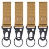 Azarxis Tactical Molle Key Ring Chain Gear Clip Key Keeper Keychain Nylon Belt Key Holder Carabiners Hanger Buckle Hook (Khaki - Pack of 4) view 1
