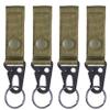 Azarxis Tactical Molle Key Ring Chain Gear Clip Key Keeper Keychain Nylon Belt Key Holder Carabiners Hanger Buckle Hook (Army Green - Pack of 4) view 1