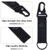 Azarxis Tactical Molle Key Ring Chain Gear Clip Key Keeper Keychain Nylon Belt Key Holder Carabiners Hanger Buckle Hook (Army Green - Pack of 4) view 4