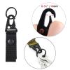Azarxis Tactical Molle Key Ring Chain Gear Clip Keeper Keychain Nylon Belt Holder Carabiners Hanger Buckle Hook (Army Green) view 3