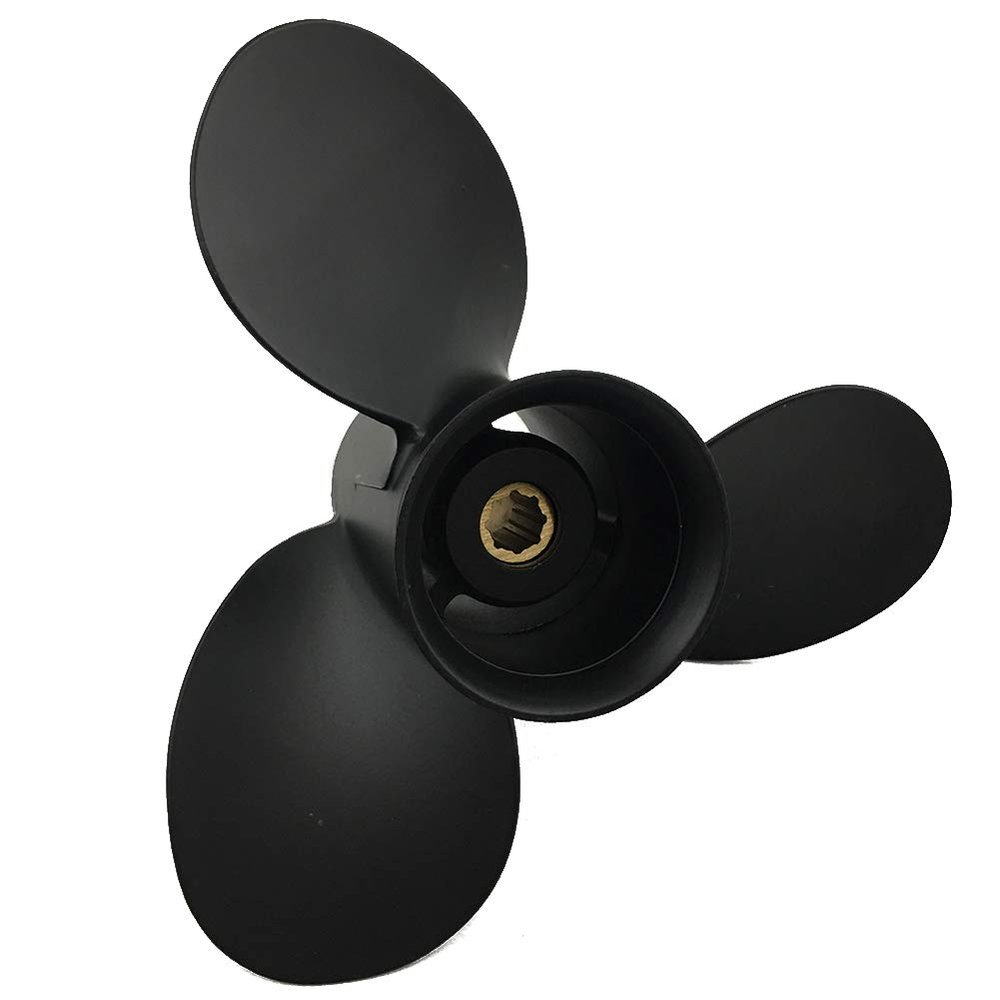 ARKDOZA 9 Inches Upgrade Aluminum Propeller fit Mercury 6/8/9.9/10/15HP Outboard Engines,8 Spline Tooth, RH 9x9